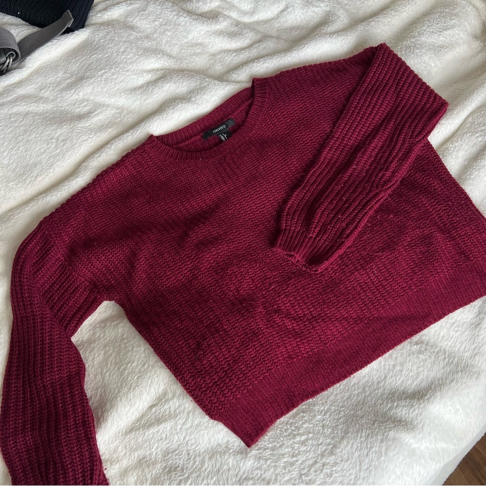 Maroon Knit Sweater